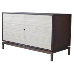 First Edition Walnut and Maple Chicago Credenza by May Furniture One of a Kind