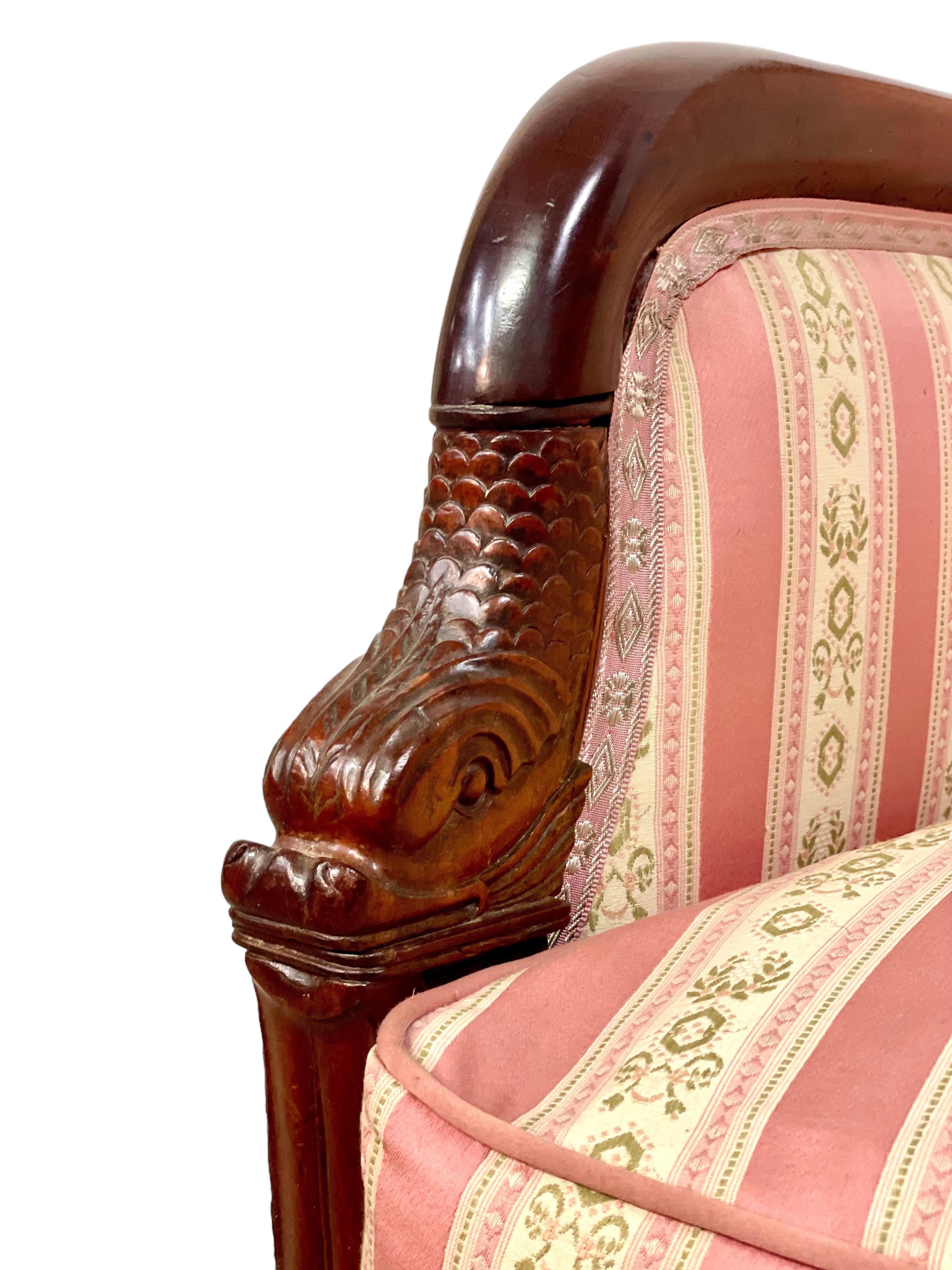 19th Century 1810s Bergere Armchair  For Sale
