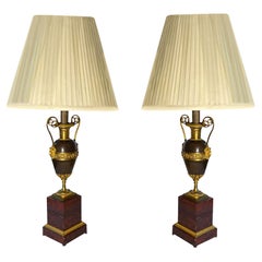 First Empire Bronze Dore Lamps