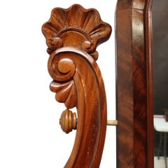 First Empire Classical Flame Mahogany 3-Drawer Black Marble Top Dresser c1840