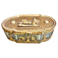 Antique First Empire Grand Tour Gilt Bronze Mounted Box with Apollo in His Chariot