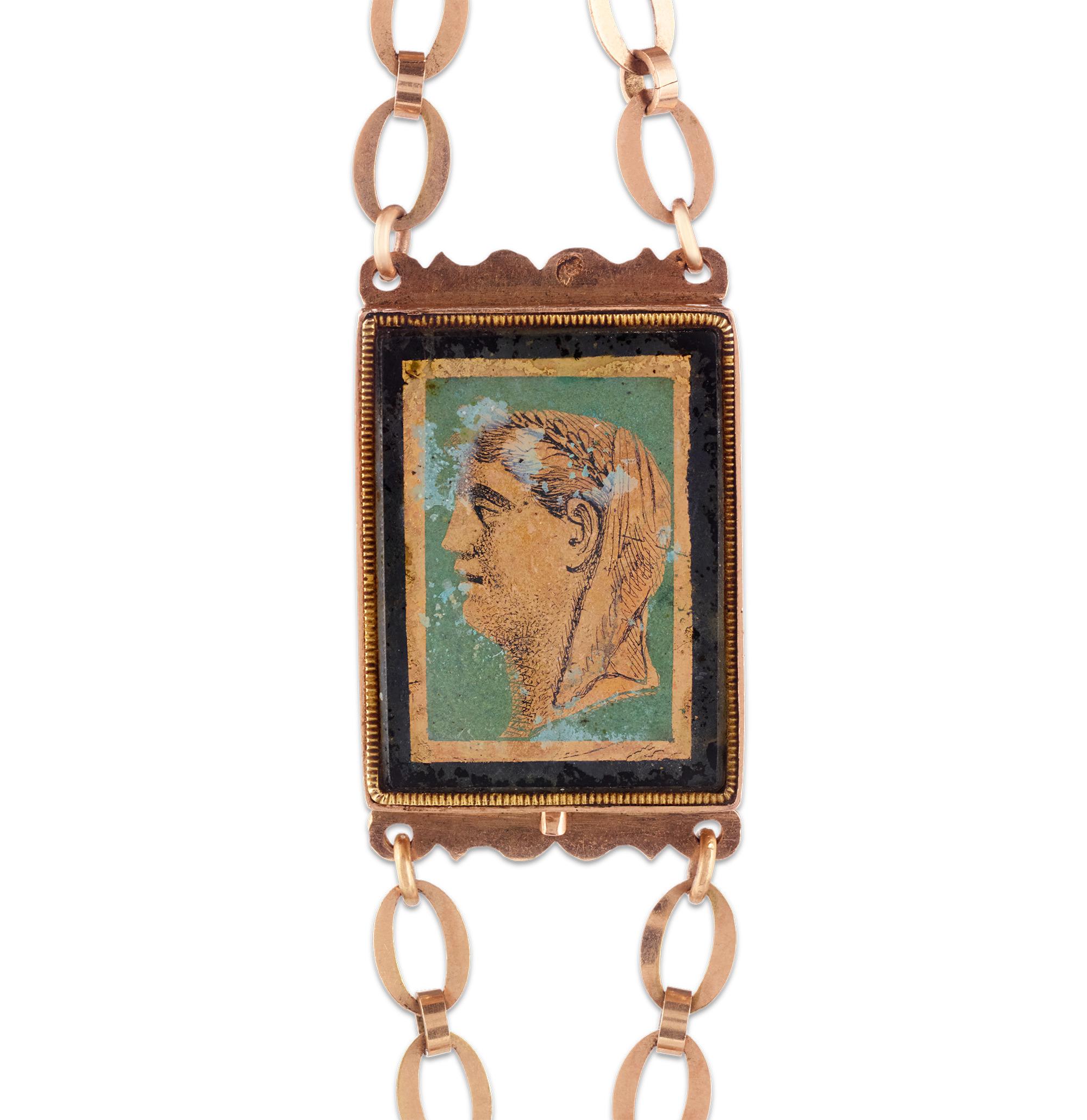 Neoclassico Collana con ritratto napoleonico del Primo Impero in vendita