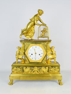 First Empire style mantel clock, 19th century France