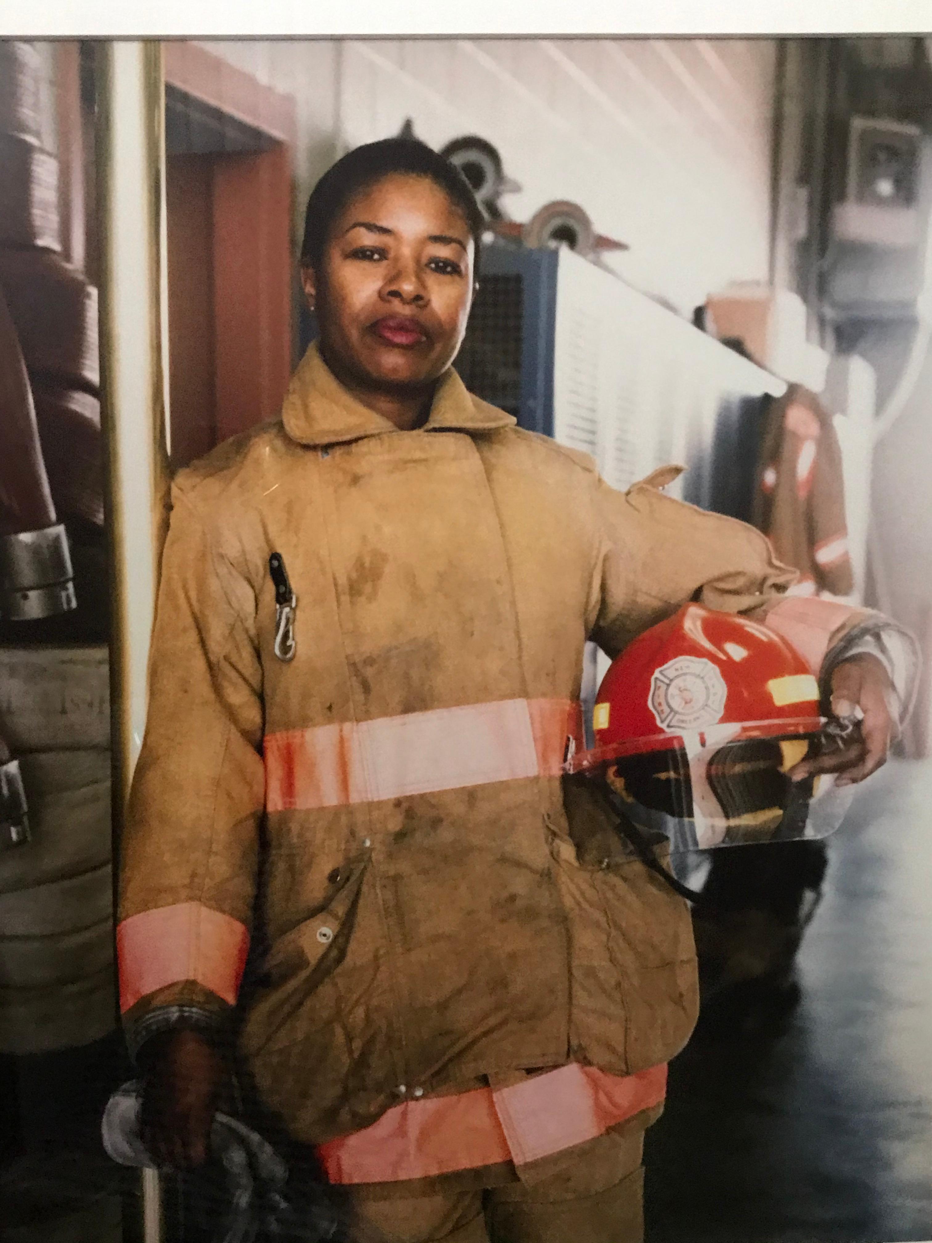 First Female Firefighter Kathy E. Morris by Photograph Jeffrey Henson Scales In Good Condition For Sale In Pasadena, CA