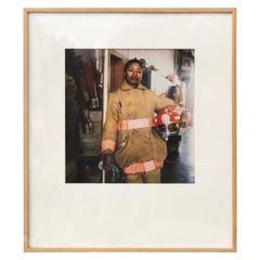 Vintage First Female Firefighter Kathy E. Morris by Photograph Jeffrey Henson Scales