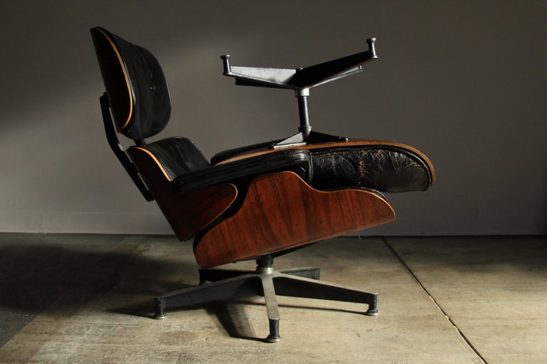 First Generation 1959 Charles and Ray Eames Lounge and Ottoman for