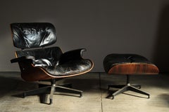 Primera Generación 1959 Charles and Ray Eames Lounge y Otomana para Herman Miller