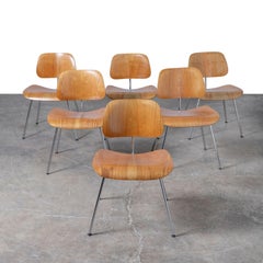 First Generation Charles & Ray Eames for Herman Miller DCM Dining Chairs in Ash