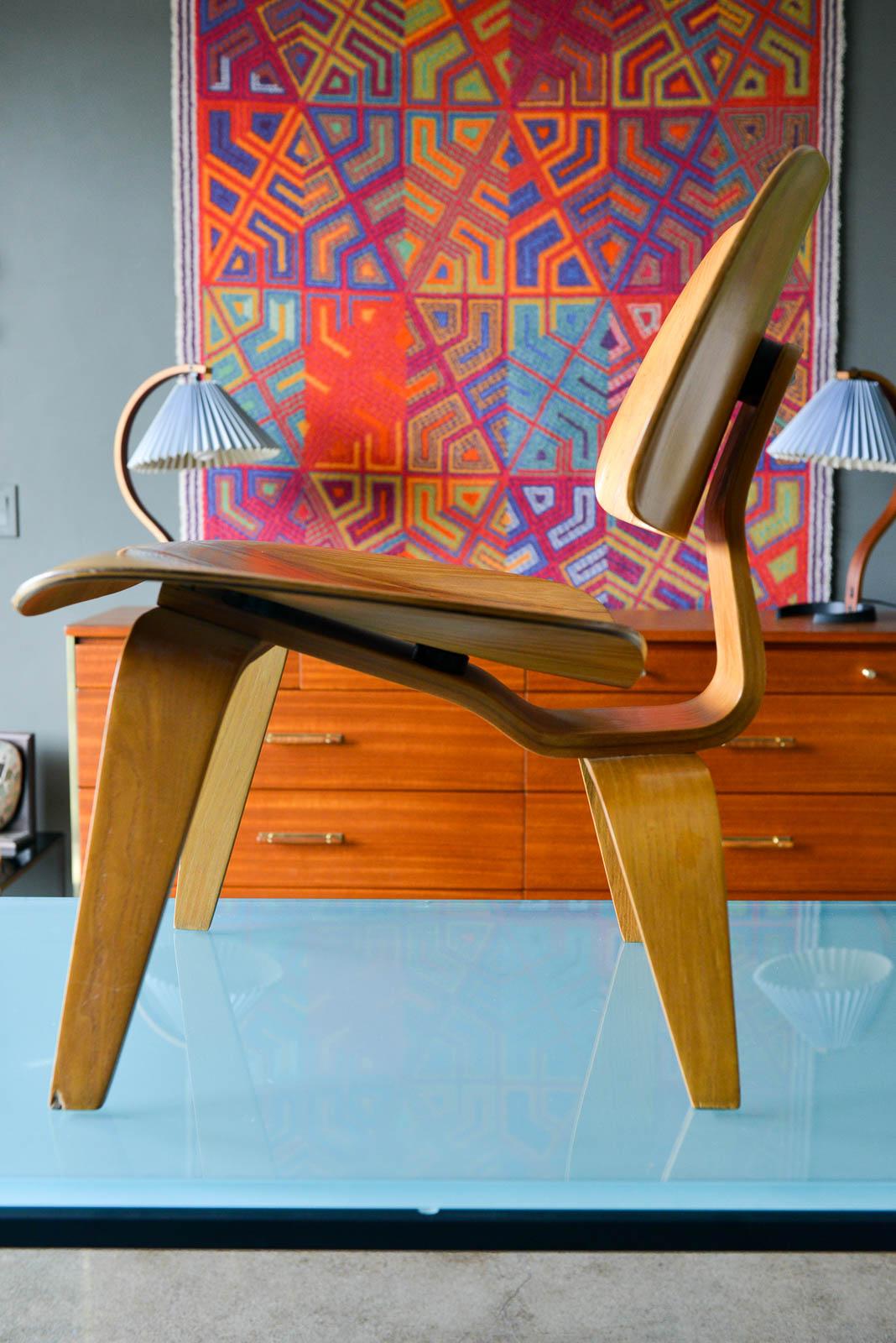 American First Generation Eames Evans Birch Plywood LCW, ca. 1949