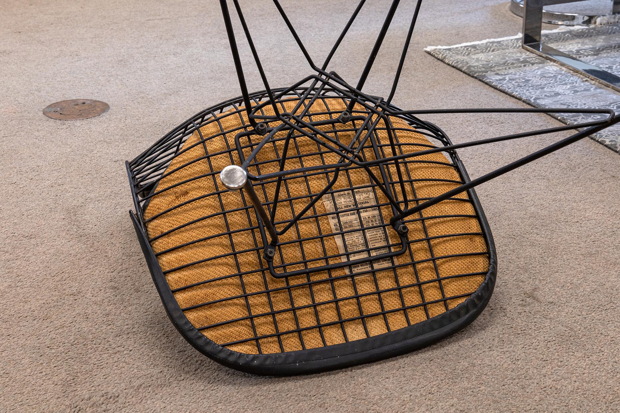 First Generation Eames Herman Miller DKR-2 Bikini Wire Eiffel Tower Chair MCM 1