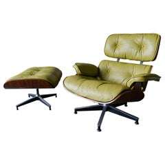 Eames Rosewood 670 Lounge Chair und 671 Ottoman der ersten Generation:: um 1955