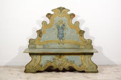 First Half 18th Century, Italian Lacquered Wood Bench