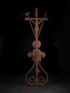 Wrought Iron Cross from a German Immigrant Cemetery, 20th Century, USA