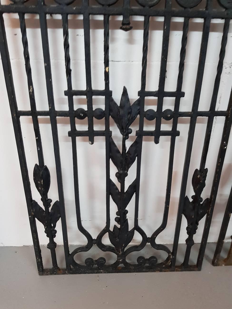 First Half 20th Century Two French Cast Iron Door Grills In Excellent Condition In Raalte, NL