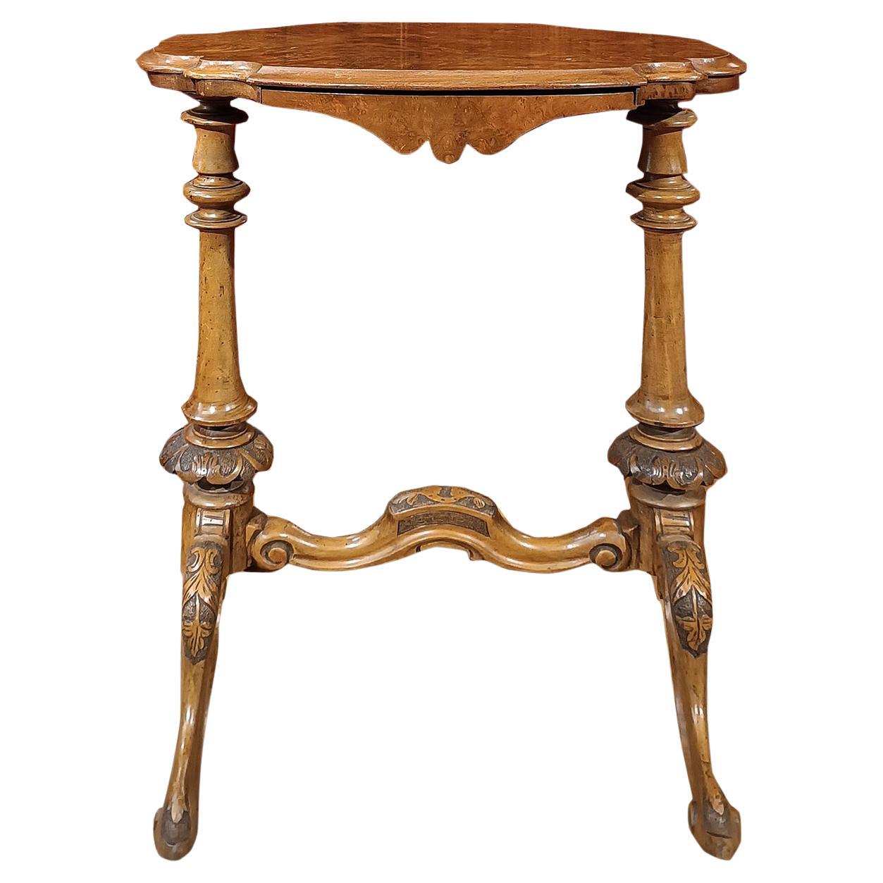 FIRST HALF OF THE 19th CENTURY CARVED WALNUT COFFEE TABLE