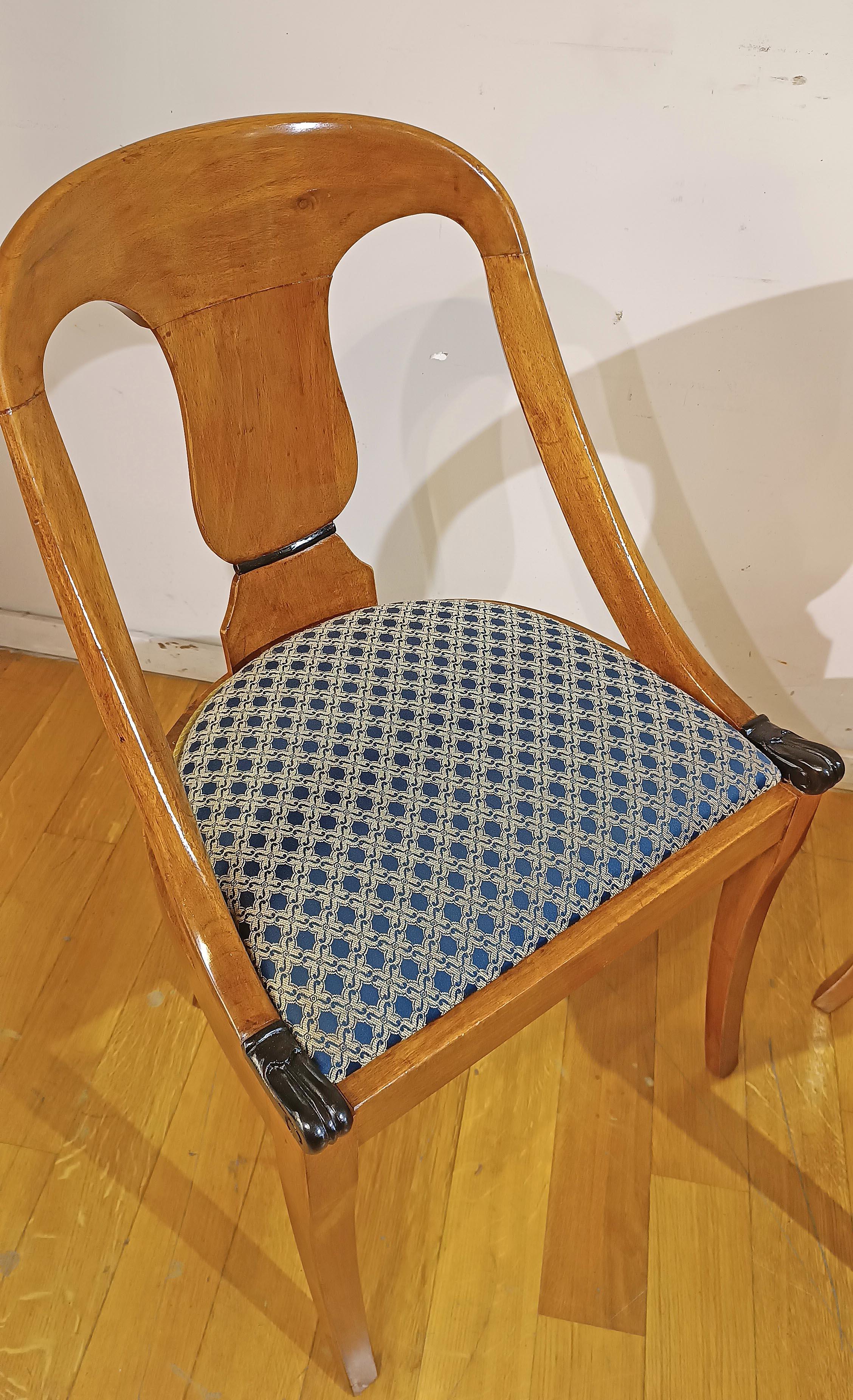 Fabric FIRST HALF OF THE 19th CENTURY CHARLES X SMALL ARMCHAIRS IN WALNUT For Sale