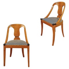 FIRST HALF OF THE 19th CENTURY CHARLES X SMALL ARMCHAIRS IN WALNUT