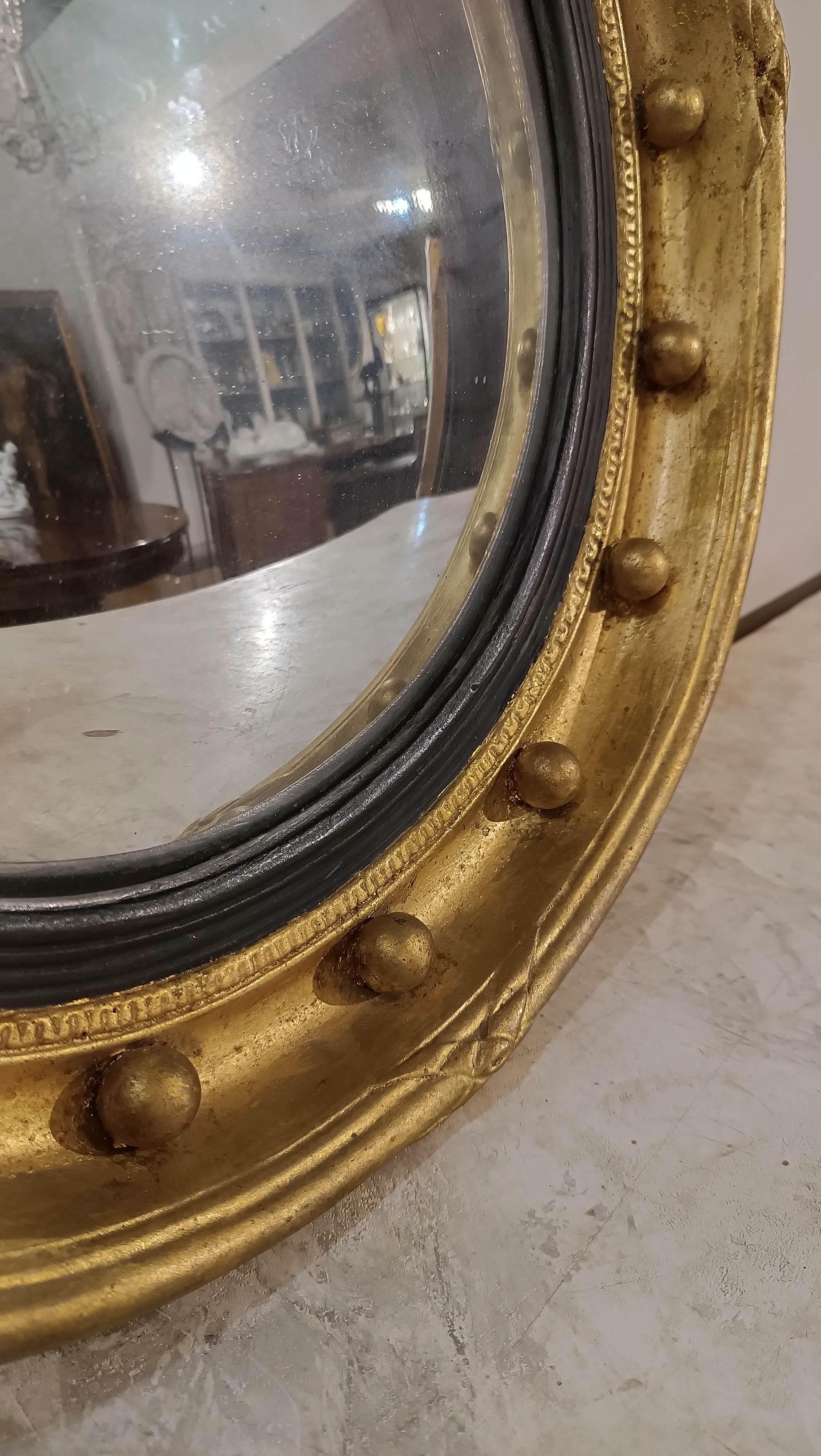 Specchio FIRST HALF OF THE 19th CENTURY EMPIRE LENS MIRROR in vendita