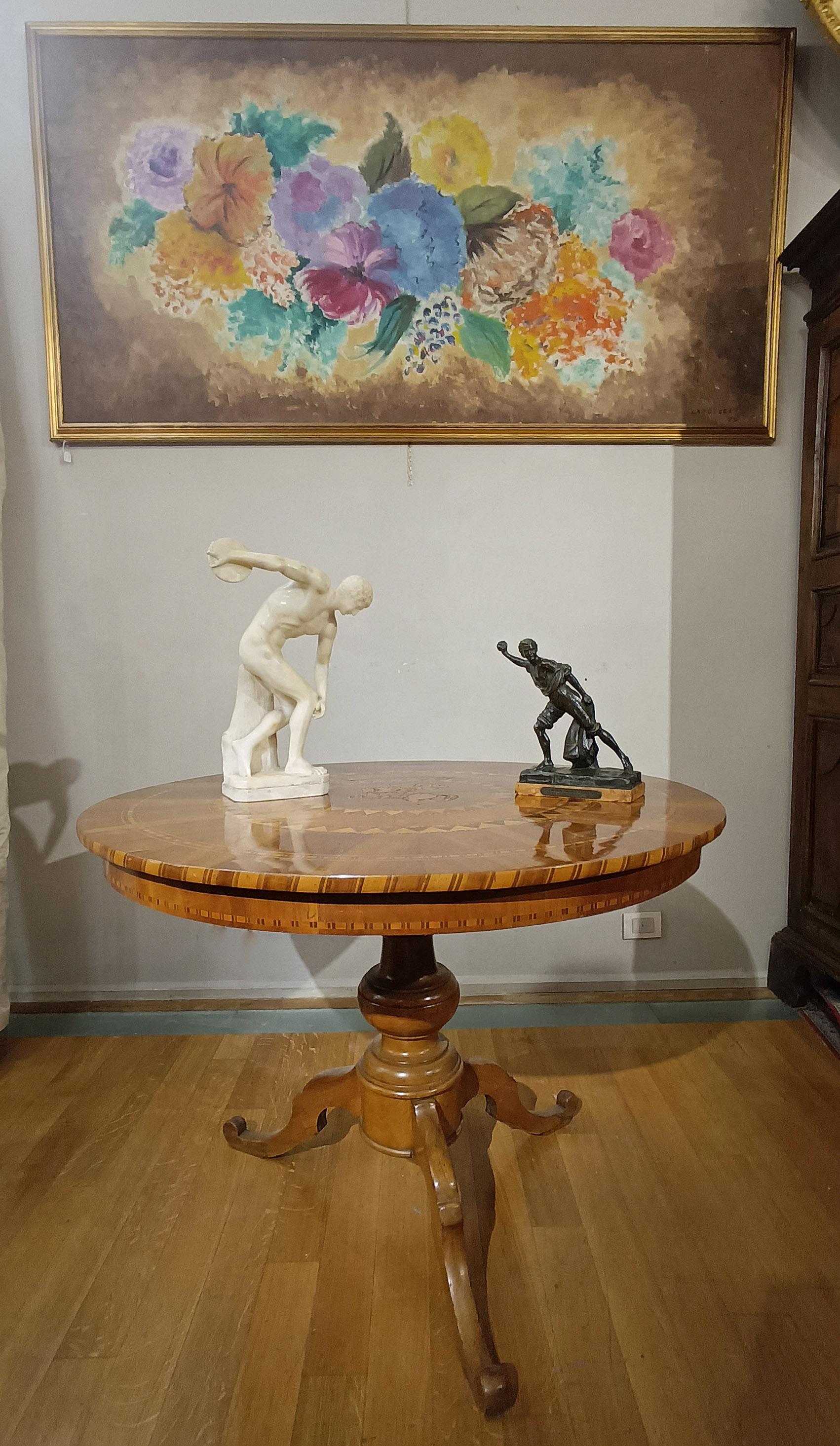 PRIMERA MITAD DEL SIGLO XIX MESA ROLO ENLAIDADA Madera frutal en venta