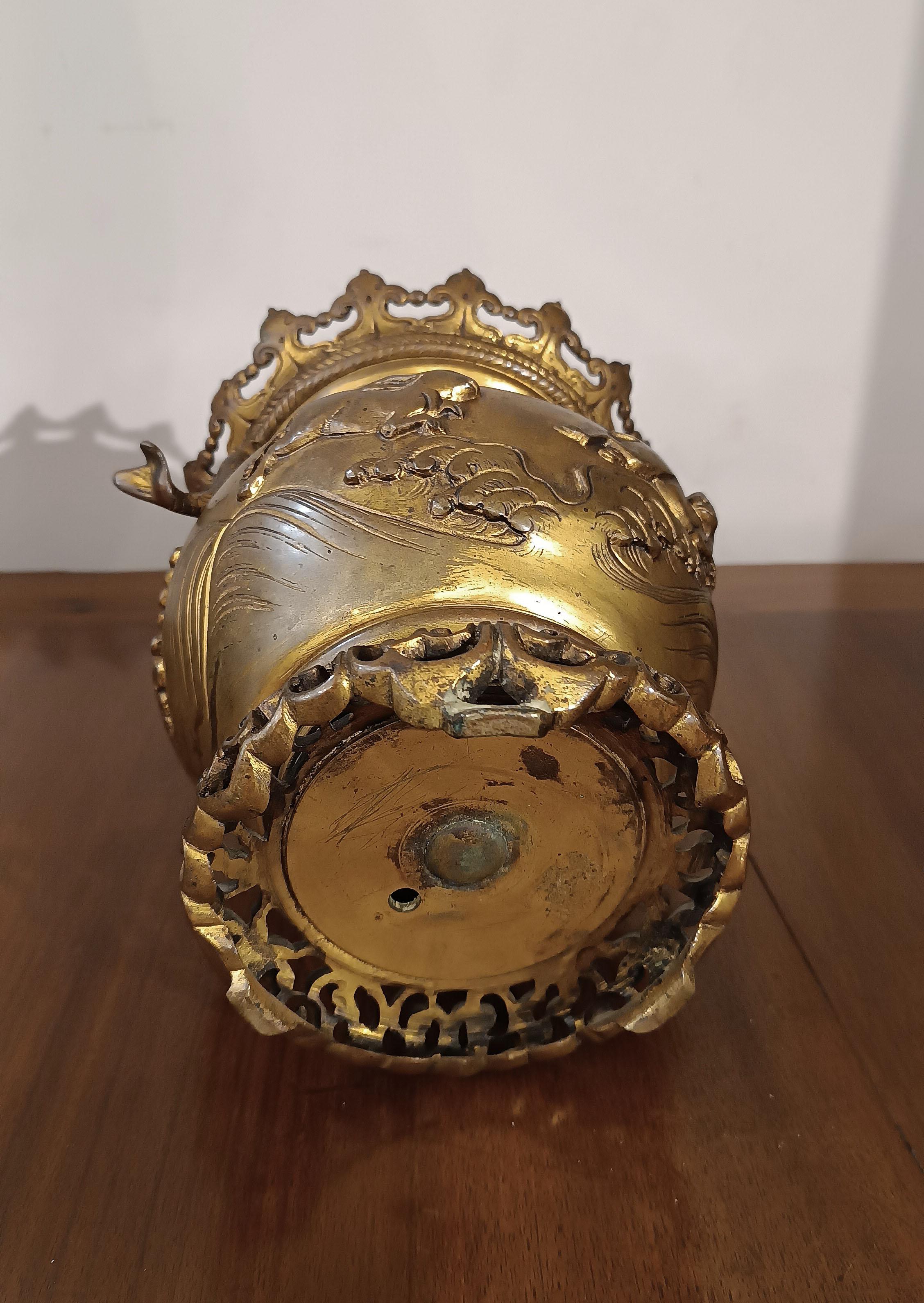 FIRST HALF OF THE 19th CENTURY JAPANESE BRONZE BRAZIER in vendita 3