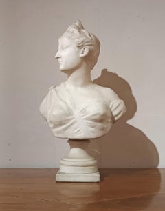 PREMIÈRE MOITIE DU 19e SIÈCLE BOUTON EN MARBRE DE DIANA LA CHASSEUSE