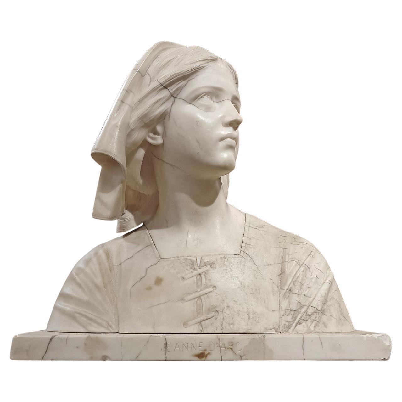 Primera mitad del siglo xix busto de mármol de juan de arcos