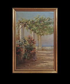FIRST HALF OF THE 19th CENTURY PAINTING WITH A NEAPOLITAN VIEW