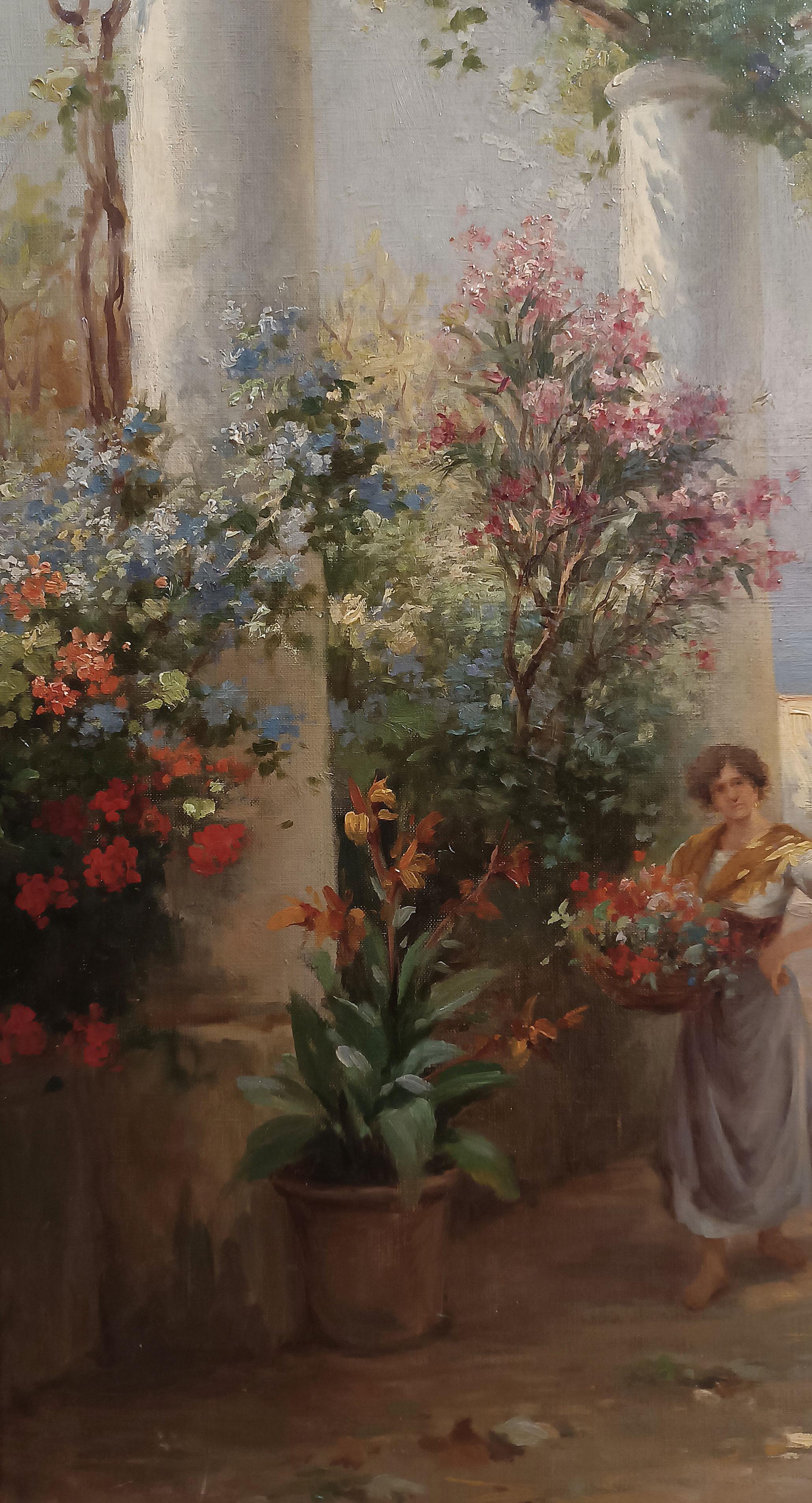 XIXe siècle PREMIÈRE MOITIÉ DU 19e SIÈCLE PEINTURE AVEC VUE NEAPOLITAINE en vente