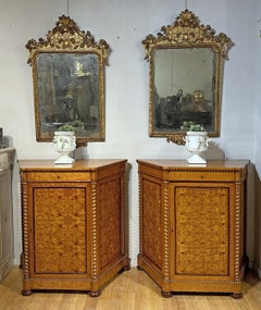 FIRST HALF OF THE 19th CENTURY PAIR OF CHARLES X SMALL SIDEBOARDS