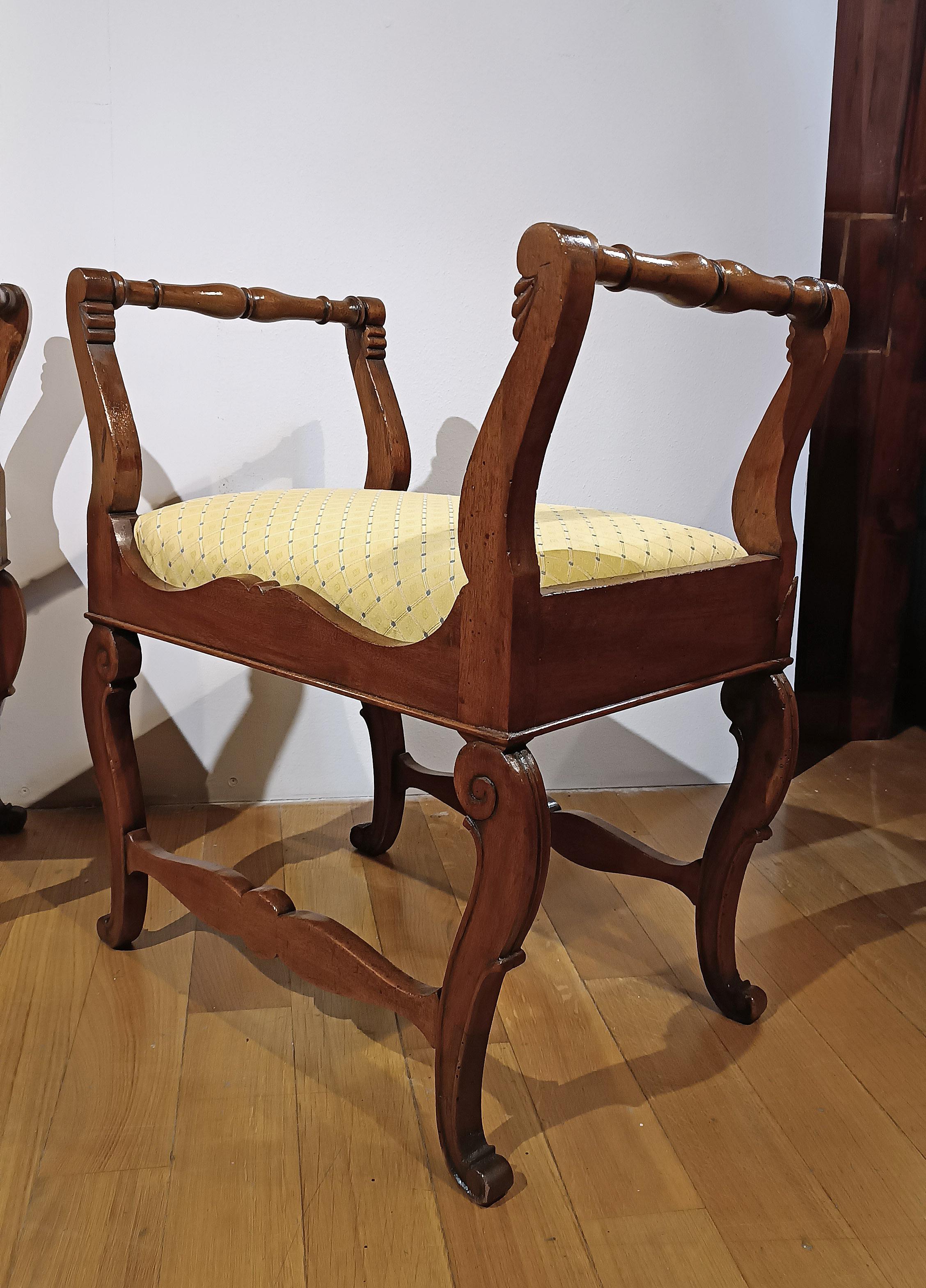 FIRST HALF OF THE 19th CENTURY PAIR OF CHARLES X STOOLS in vendita 1
