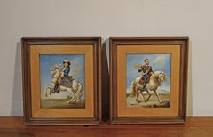 FIRST HALF OF THE 19th CENTURY PAIR OF PAINTINGS ON WOOD