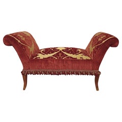 Antique FIRST HALF OF THE 19th CENTURY UPHOLSTERED BENCH LOUIS PHILIPPE