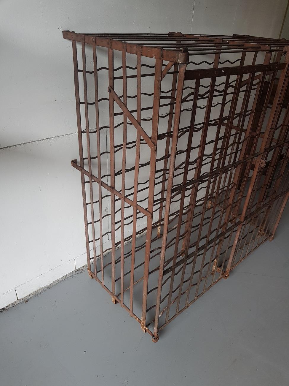 First Half of the 20th Century French Metal Wine Rack for 200 Bottles 3