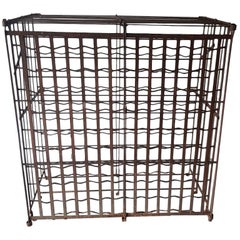 First Half of the 20th Century French Metal Wine Rack for 200 Bottles