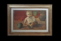 FIRST HALF OF THE 20th CENTURY PAINTING OF A CHILD BY NATALE BENCINI