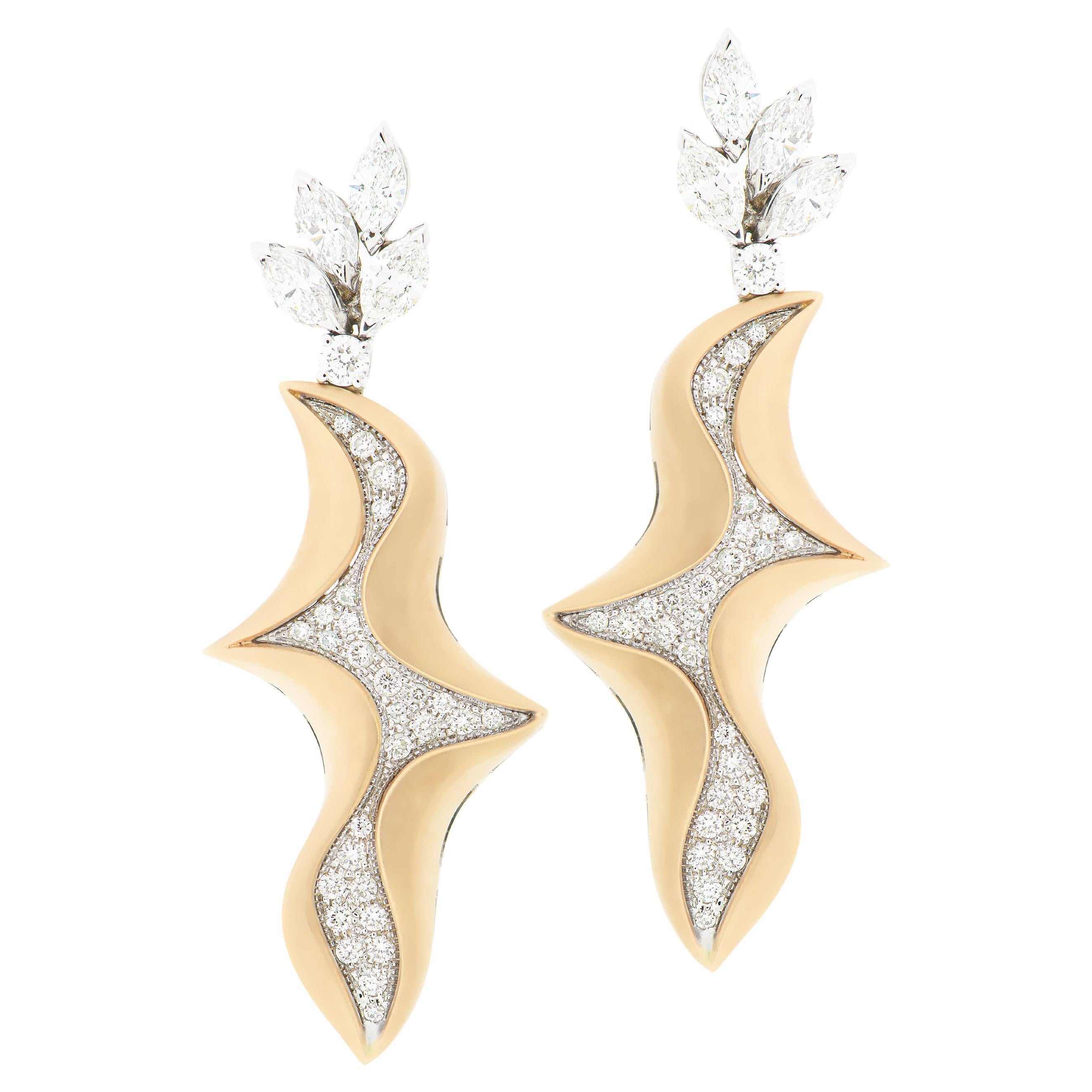 "First Kiss" Love Collection Earrings 18k Rose
White Gold
Brilliants.