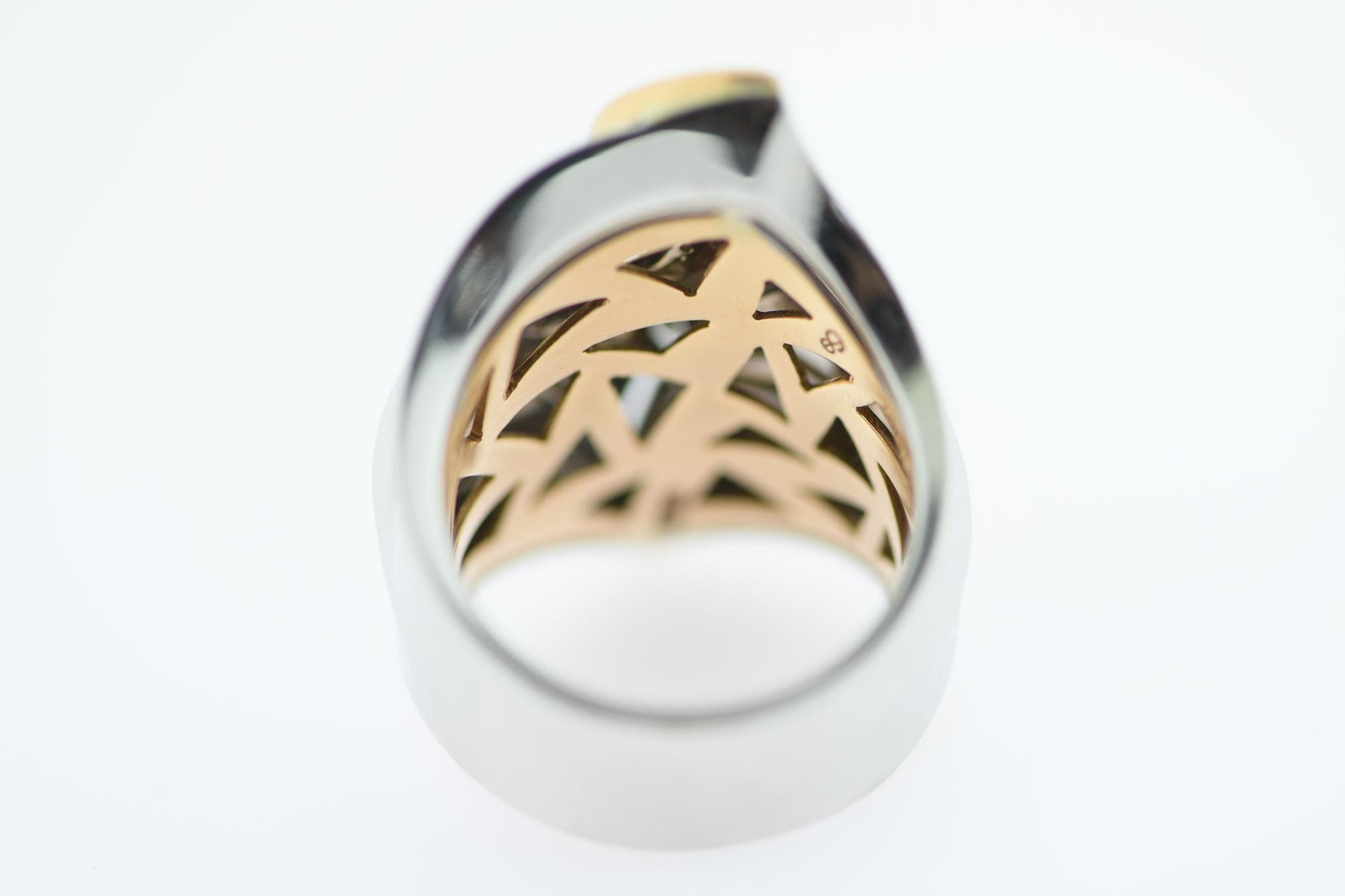 “First Kiss” Love Collection Ring 18k Rose & White Gold & Brilliants. im Angebot 5