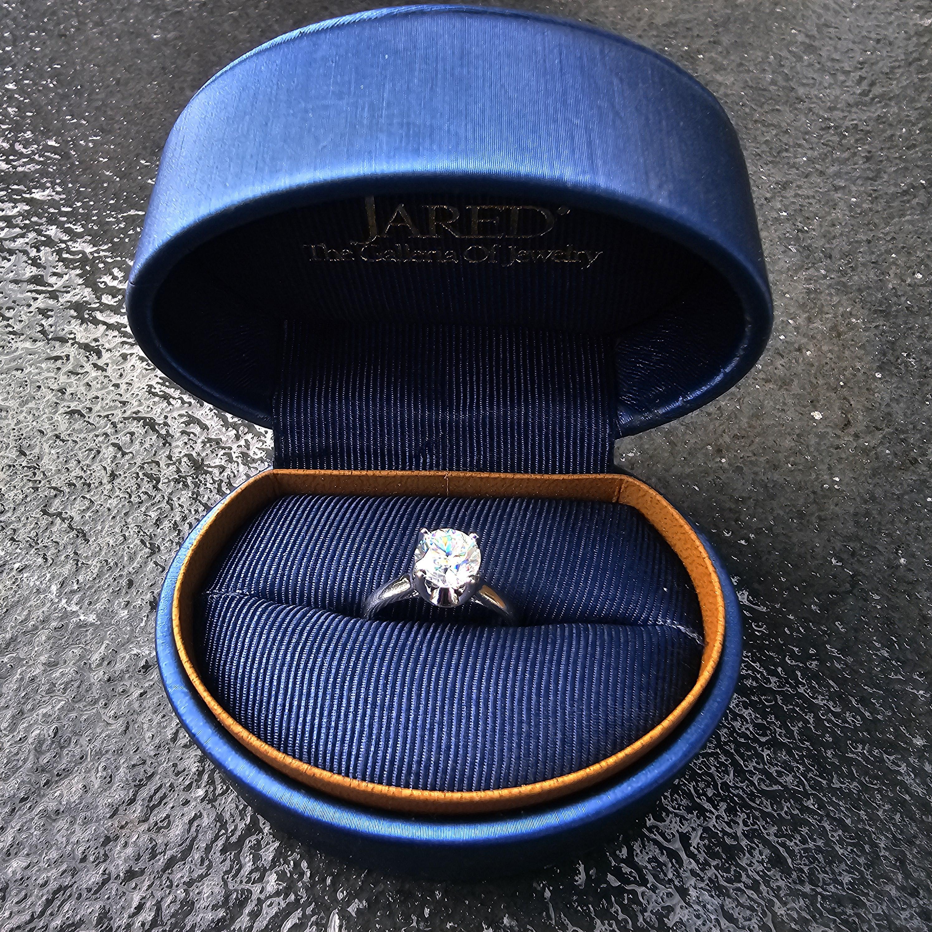 First Light Leo Diamond Engagement Ring 1.50ct Solitaire GIA J SI1 14k sz 5.5 en venta 6
