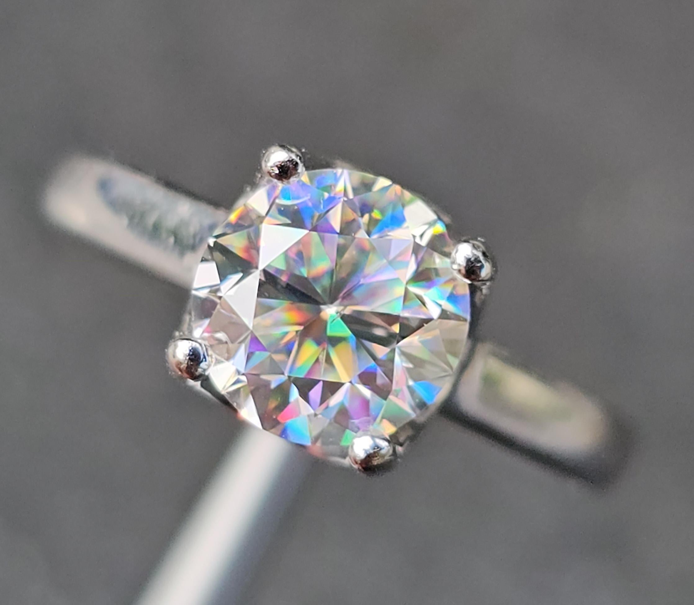 First Light Leo Diamond Engagement Ring 1.50ct Solitaire GIA J SI1 14k sz 5.5 en venta 8