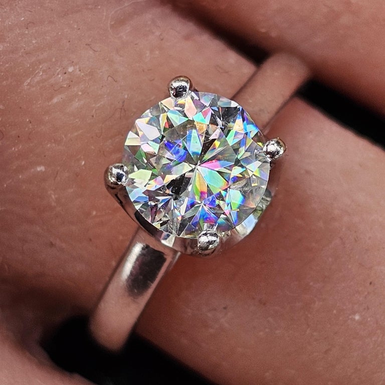 First Light Leo Diamond Engagement Ring Solitaire GIA J SI1