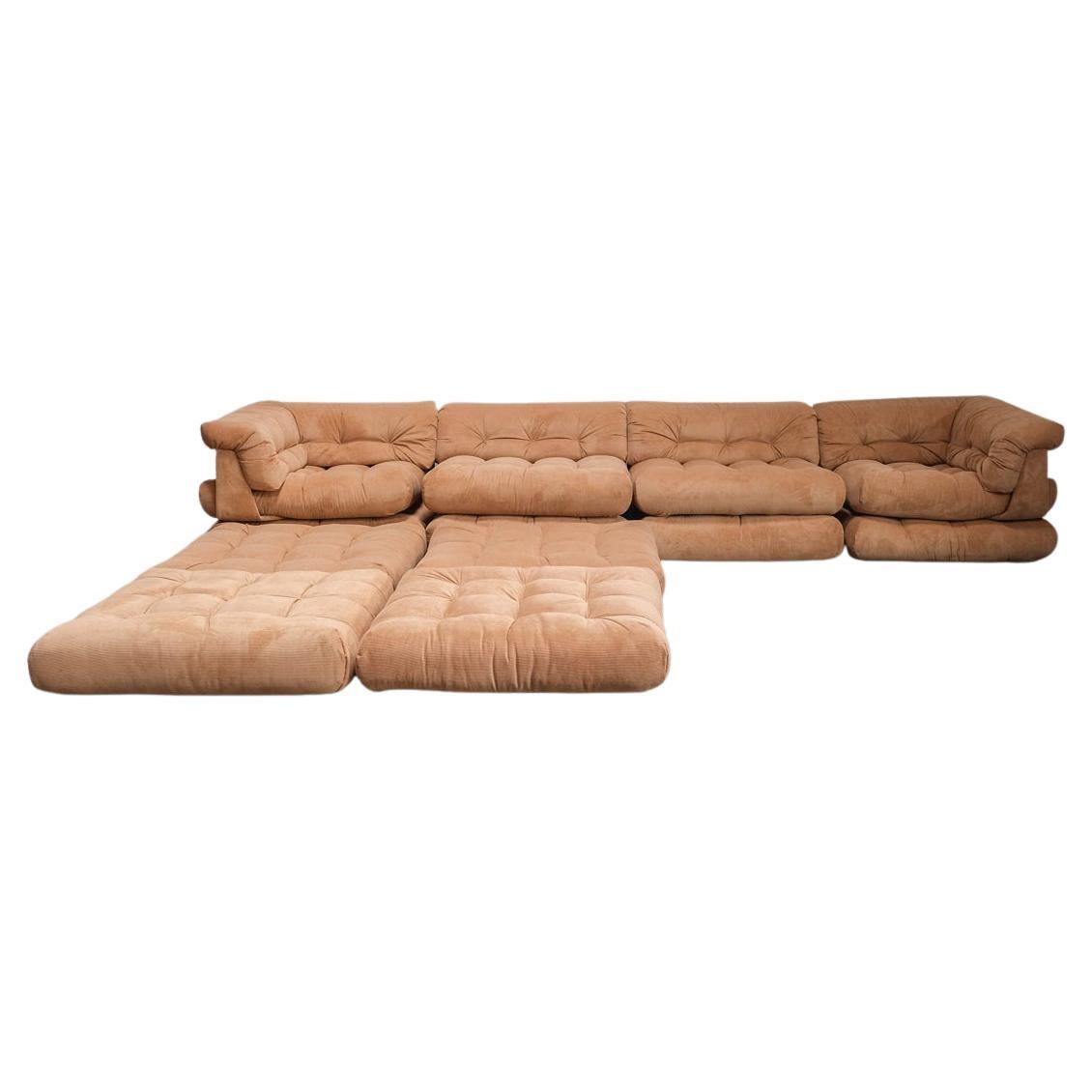 Roche Bobois Leather Sofa For Sale at 1stDibs