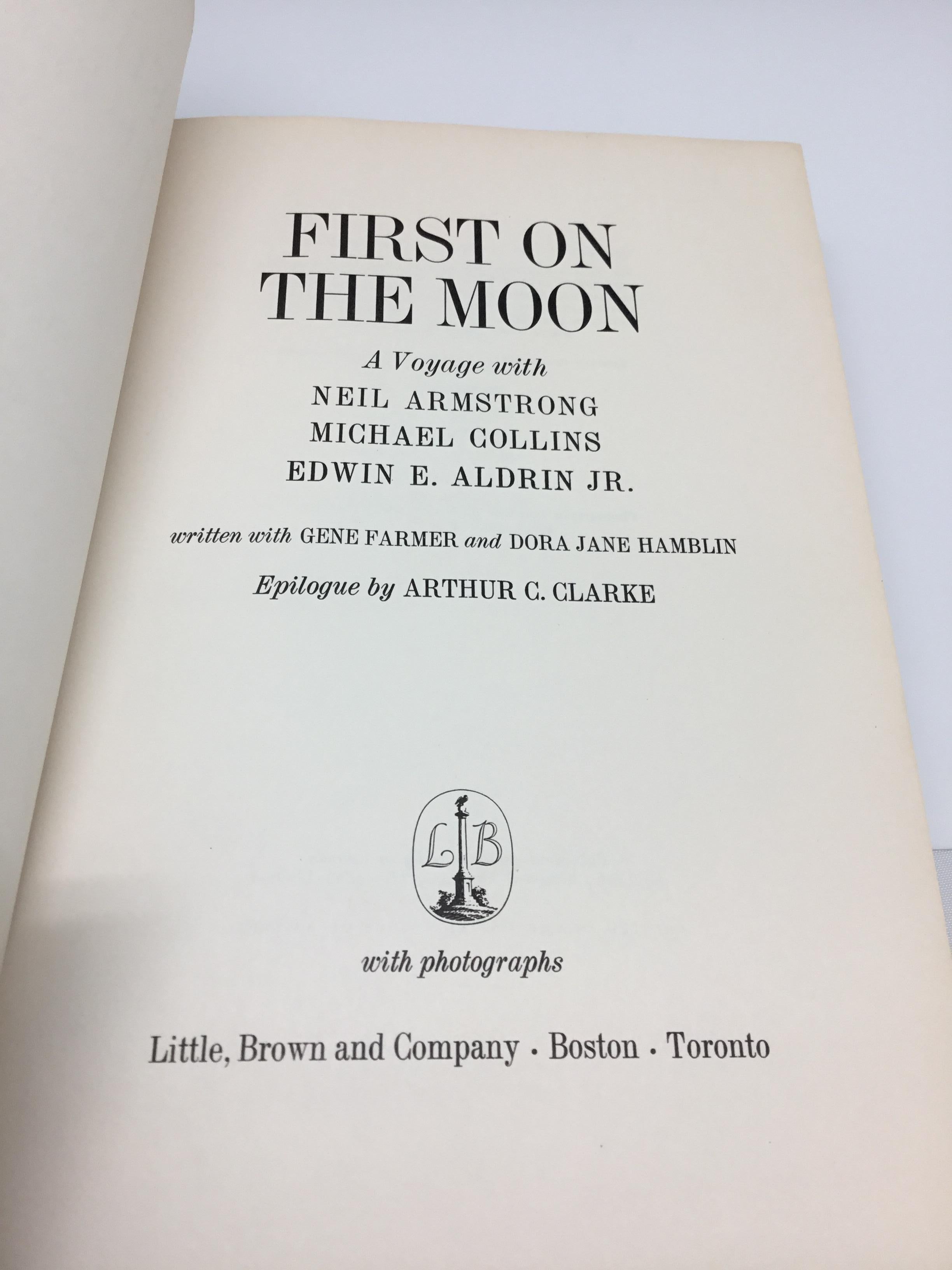 First on the Moon: a Voyage, First Edition, Includes Buzz Aldrin Signature, 1970 In Good Condition In Colorado Springs, CO