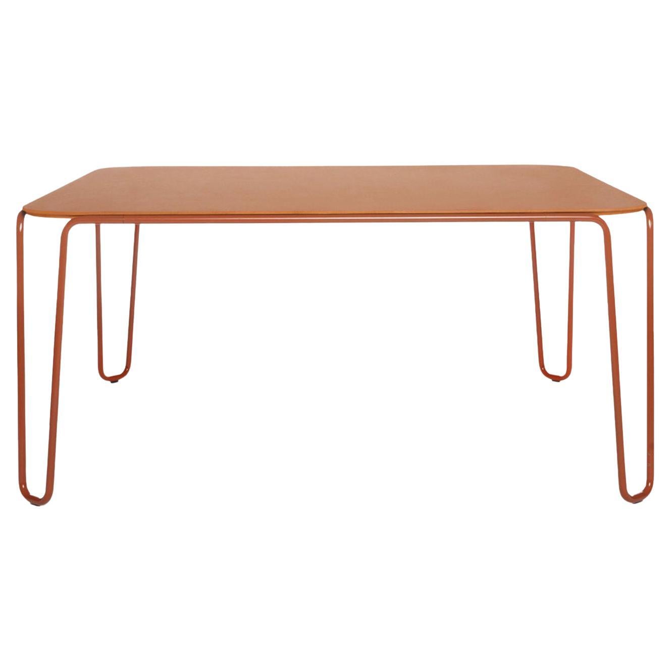 First Orange Square Table by Baldessari & Baldessari For Sale