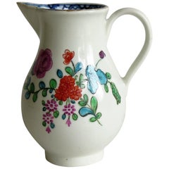 First Period Doctor Wall Worcester Porcelain Sparrow Beak Jug, English Ca 1770