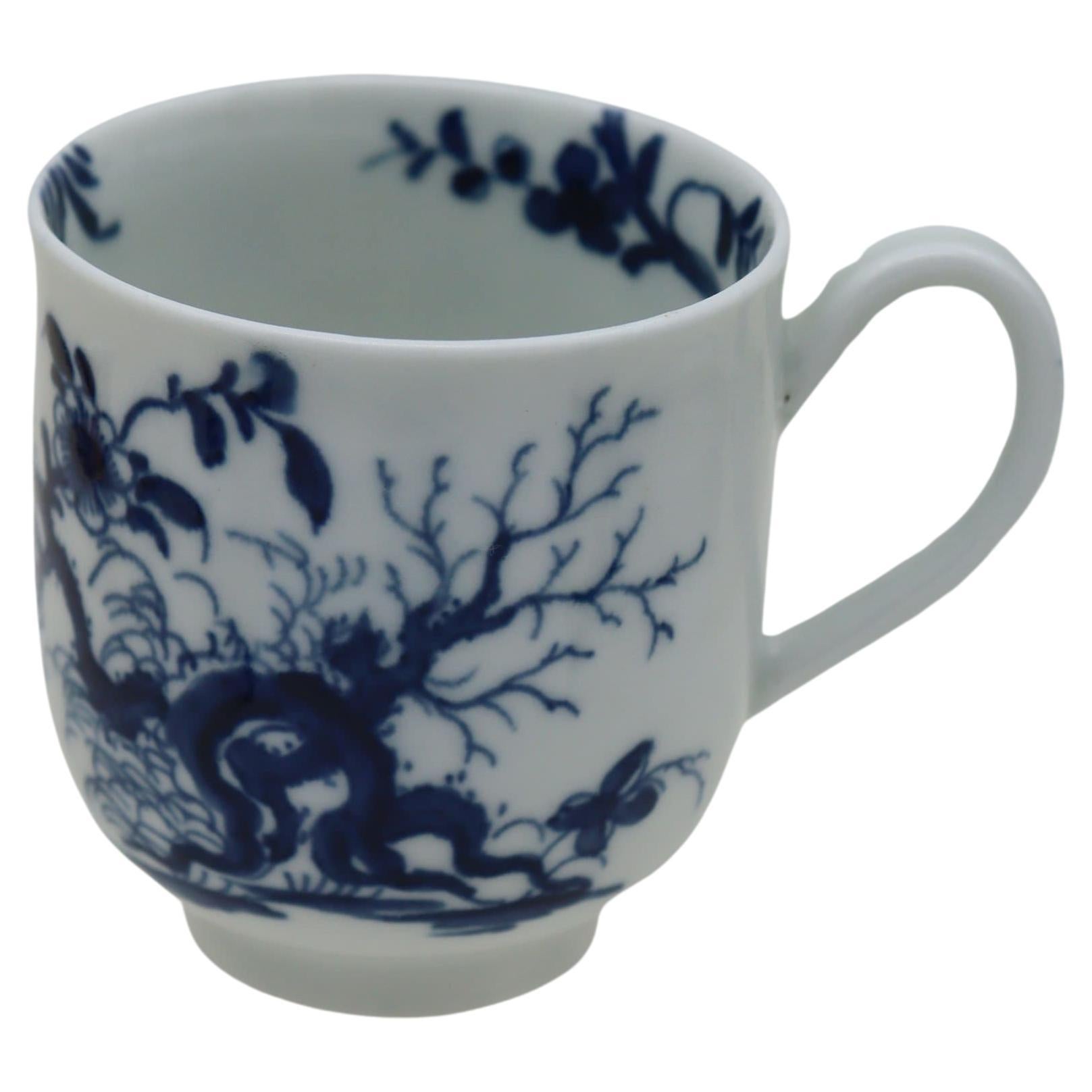 First period Worcester coffee cup Prunus Root pattern For Sale