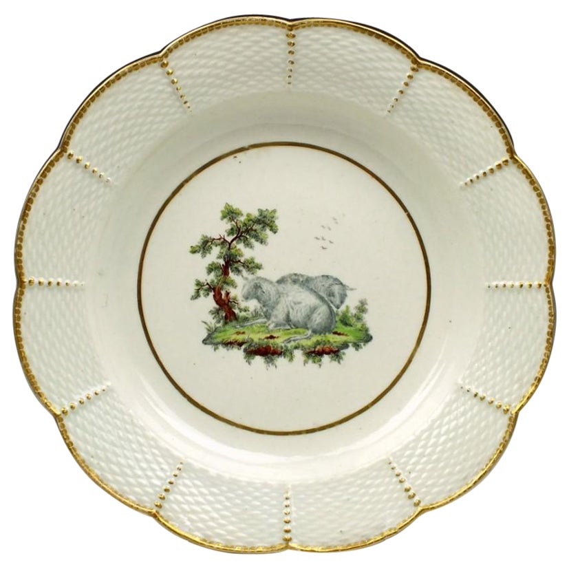 Assiette à dessert en faïence de Worcester de la première période de la collection Ex Lever, vers 1775