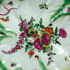 First Period Worcester Leaf Dish, 1765-1770