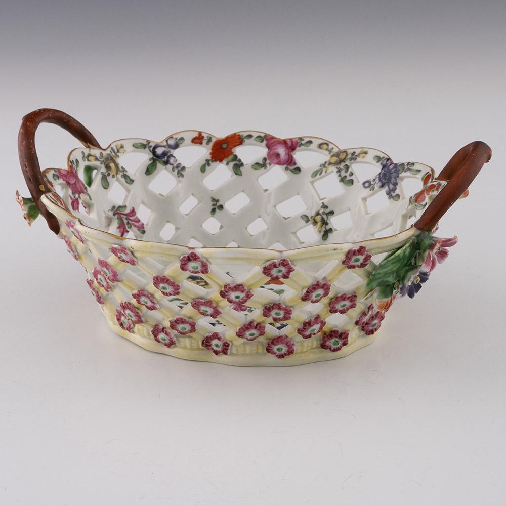 Worcester-Porzellankorb aus der ersten Periode um 1770 im Zustand „Gut“ im Angebot in Tunbridge Wells, GB