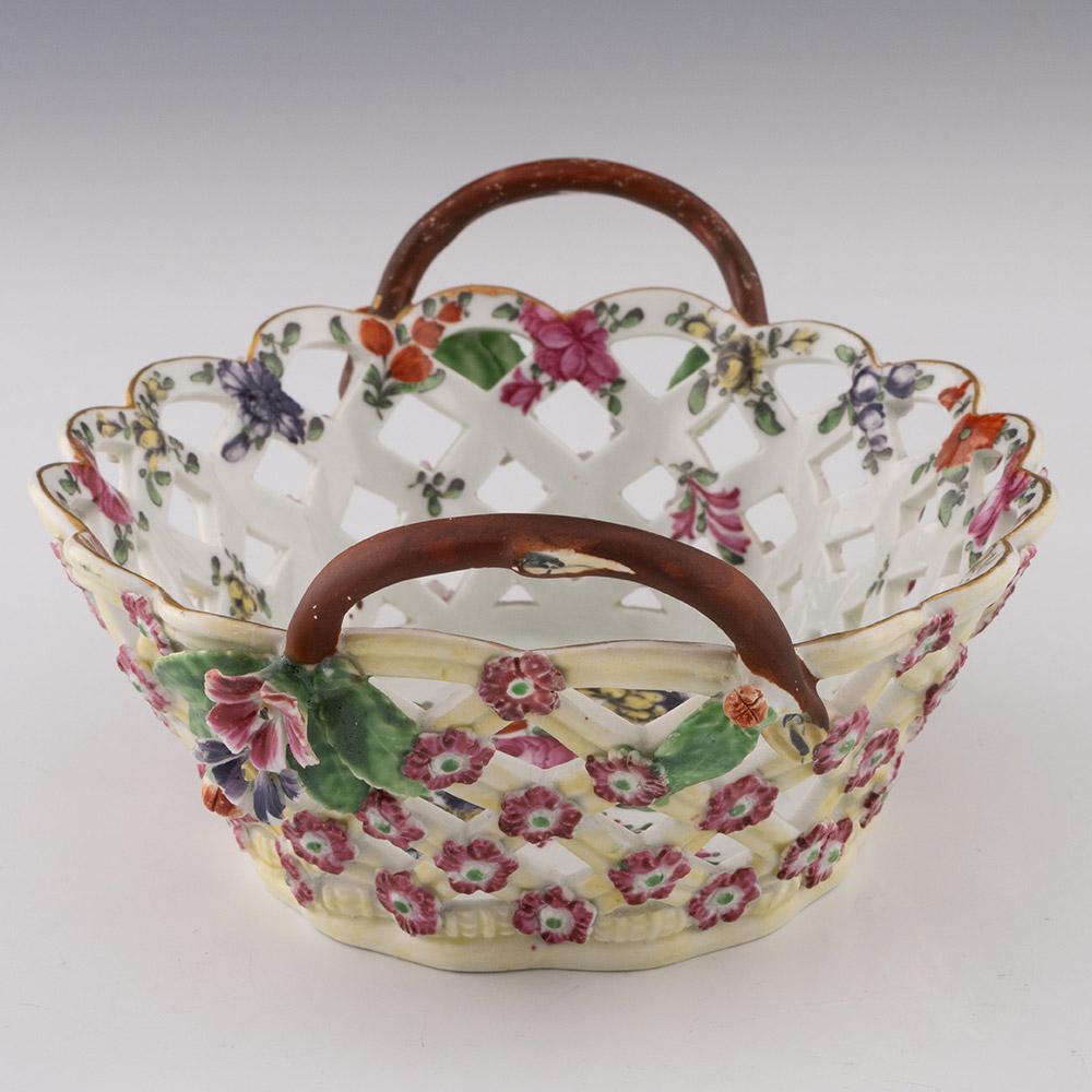 Worcester-Porzellankorb aus der ersten Periode um 1770 im Angebot 2