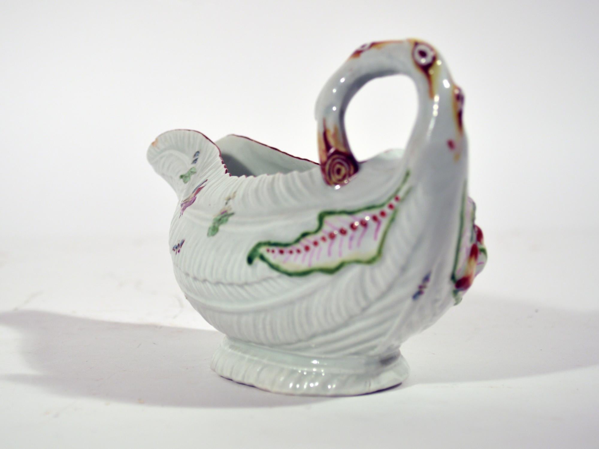 First Period Worcester Porcelain Leaf Molded Sauce Boat, Circa 1755-56 6